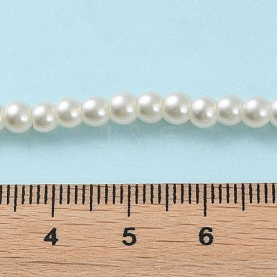 Baking Paint Pearlized Glass Pearl Round Bead Strands HY-Q003-4mm-02-1