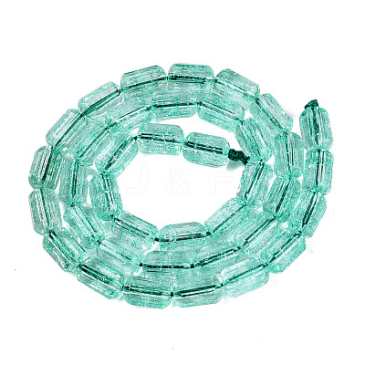 Crackle Transparent Glass Beads Strands GLAA-N068-05A-05-1