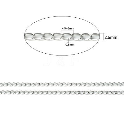 Tarnish Resistant 304 Stainless Steel Twisted Chains CHS-H007-61B-1
