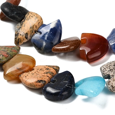 Natural & Synthetic Mixed Gemstone Beads Strands G-Z088-03-1