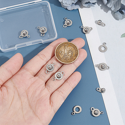 10Pcs Brass Snap Clasps KK-UN0001-73-1