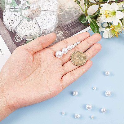 ABS Plastic Imitation Pearl Beads KY-AR0001-01-1