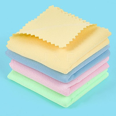8Pcs 4 Colors Microfiber Musical Instrument Pipe Cleaning Cloth AJEW-CN0004-28-1