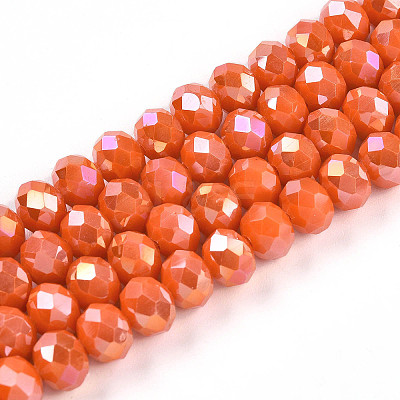Electroplate Glass Beads Strands LS-EGLA-A034-P8mm-B29-1