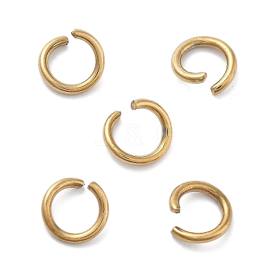 Ion Plating(IP) 304 Stainless Steel Open Jump Rings STAS-M081-01G-06-1
