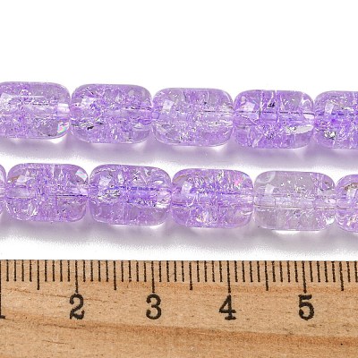 Transparent Crackle Glass Beads Strands GLAA-NH0001-04F-1
