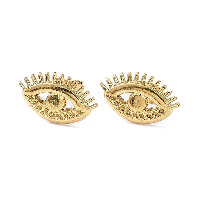 Ion Plating(IP) 304 Stainless Steel Eye Stud Earring Findings EJEW-I285-07G-1