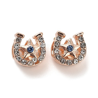 Alloy Rhinestone European Beads FIND-Q115-06RG-1