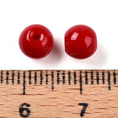 Opaque Solid Color Glass Beads GLAA-N007-6mm-A05-1