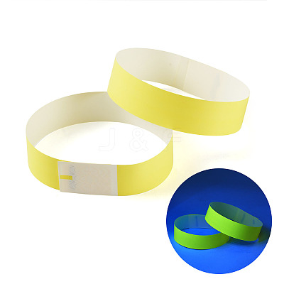 Luminous Paper Disposable Wristbands BJEW-TAC0075-001E-1