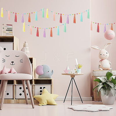 Wool Felt Ball Tassel Garland Banner DIY-WH20011-28A-1