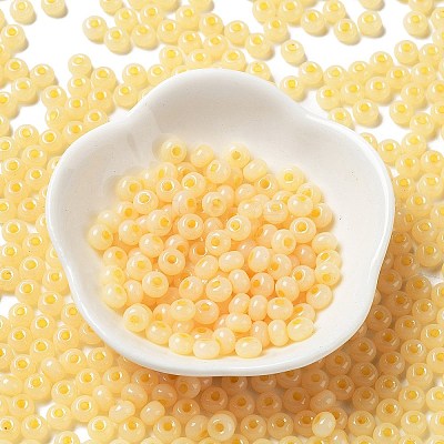 Imitation Jade 3/0 Glass Seed Beads SEED-Z001-A-A13-1