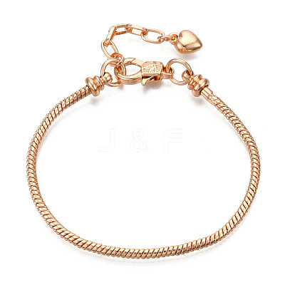 Brass European Style Bracelet Making MAK-R011-03KCG-1