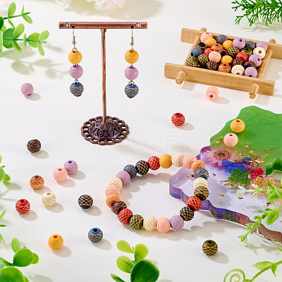 60Pcs Wood Beads WOOD-TA0002-79B-1