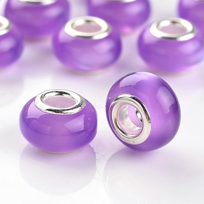 Large Hole Rondelle Resin European Beads RPDL-J050-06-1