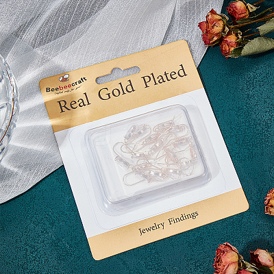 20Pcs Brass Earring Hooks KK-BBC0010-88-1