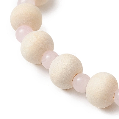 3 Pcs Synthetic Turquoise & Wood & Glass Beaded Stretch Bracelets for Boys Girls BJEW-JB11129-1