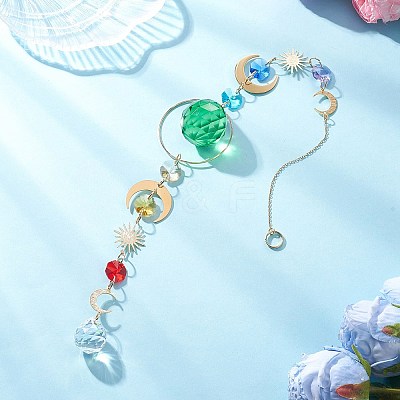 Glass Hanging Suncatchers HJEW-JM04491-1