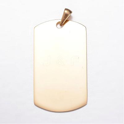 Ion Plating(IP) 304 Stainless Steel Pendants STAS-G077-01G-1