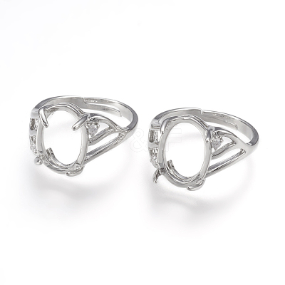Brass Solitaire Ring Settings KK-K196-03P-1