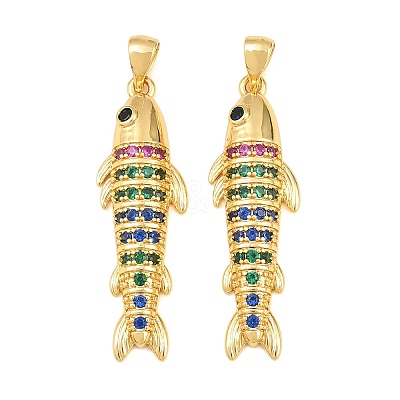 Brass Micro Pave Cubic Zirconia Pendants CU-CBAB3AD-10G-03-1