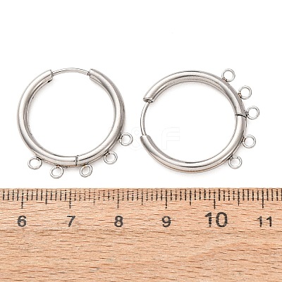 304 Stainless Steel Hoop Earring Findings STAS-D183-02D-P-1