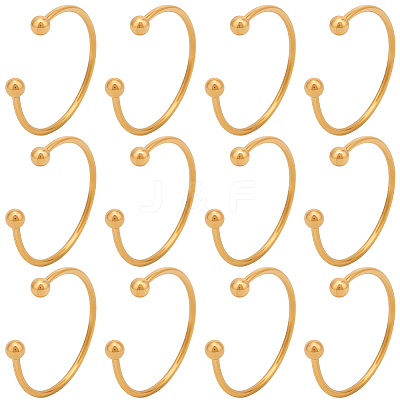 12Pcs 304 Stainless Steel Cuff Rings RJEW-BBC0001-28-1