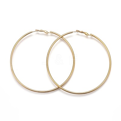 201 Stainless Steel Hoop Earrings EJEW-F188-24G-E-1