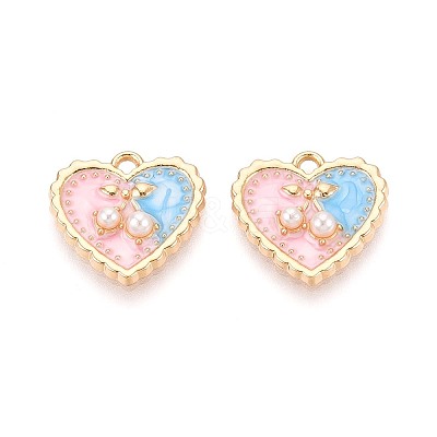 Alloy Enamel Pendants PALLOY-T092-38G-02-1