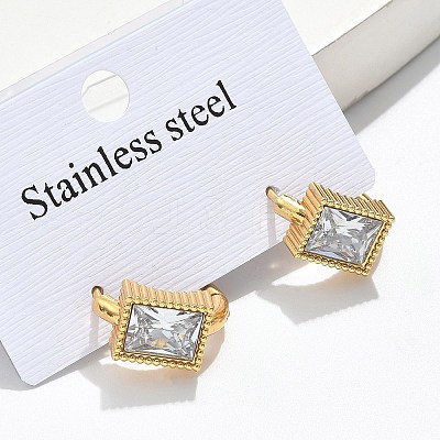 304 Stainless Steel Hoop Earrings EJEW-S253-02E-G-1