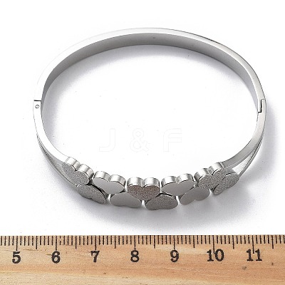 304 Stainless Steel Hinged Bangles for Women BJEW-A011-19P-1