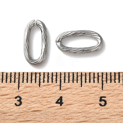 304 Stainless Steel Textured Oval Quick Link Connectors STAS-S172-05P-1