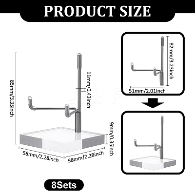 Acrylic Display Stands LS-ODIS-WH0078-38-1