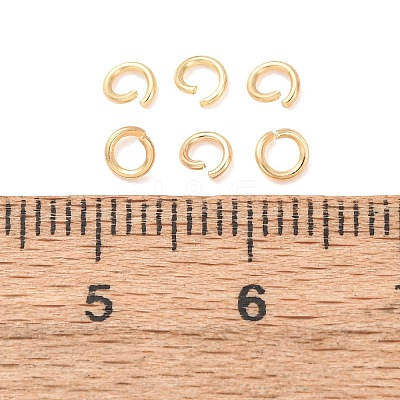 Brass Open Jump Rings KK-G604-08G-08-1