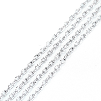 Tarnish Resistant 201 Stainless Steel Cable Chains CHS-R008-11-1