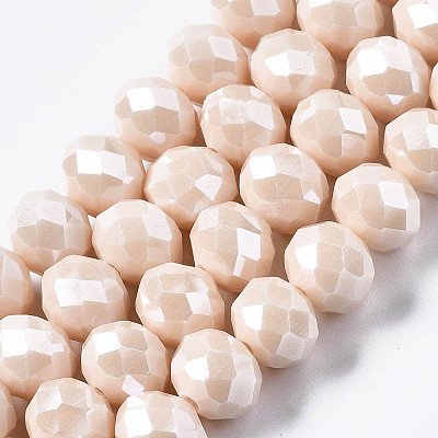Electroplate Glass Beads Strands EGLA-A034-P6mm-A17-1