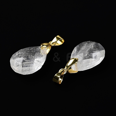 Natural Quartz Crystal Pendants G-Q005-02G-08-1
