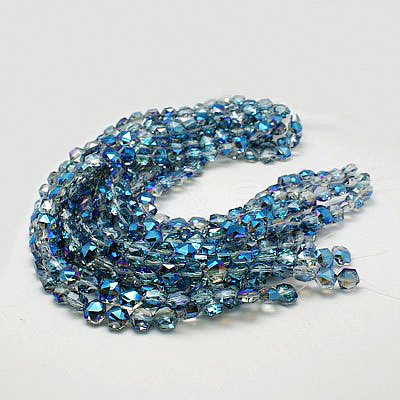 Electroplate Glass Beads X-EGLA-D022-11-1