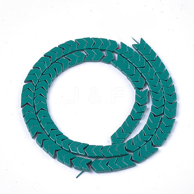 Spray Painted Non-magnetic Synthetic Hematite Beads Strands X-G-T124-06K-1