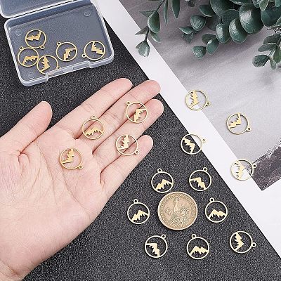 201 Stainless Steel Laser Cut Pendants STAS-UN0038-97-1