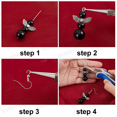 DIY Christmas Dangle Earring Making Kits DIY-SC0019-54-1