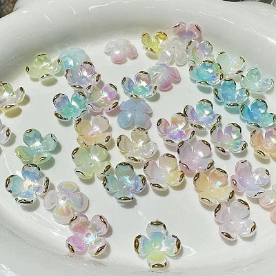 Acrylic Bead Caps FIND-WH0152-622C-1