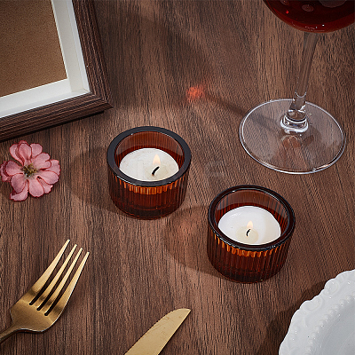 2Pcs Glass Candle Cups AJEW-SP0006-39C-1