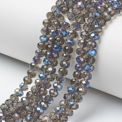 Electroplate Glass Beads Strands EGLA-A034-T6mm-I10-1