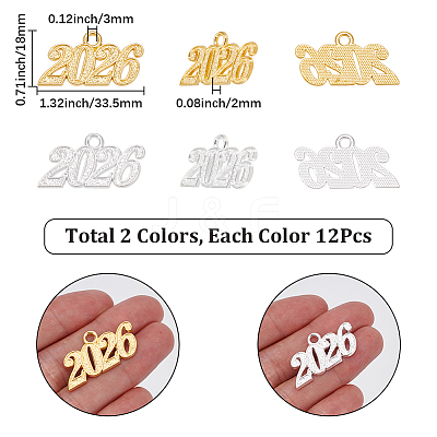 24Pcs 2 Colors Zinc Alloy Pendants FIND-SP0005-22-1