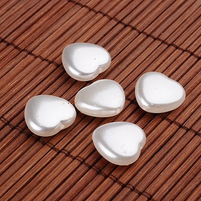 Heart Acrylic Imitation Pearl Beads X-OACR-O002-3972-1