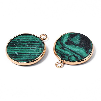 Synthetic Malachite Pendants G-Q998-010E-1-1
