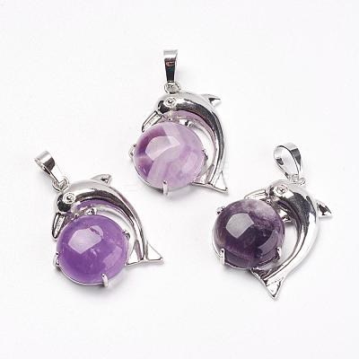 Natural & Synthetic Mixed Stone Pendants G-G713-A-1