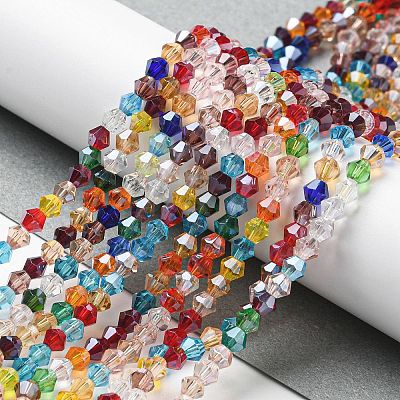 Transparent Electroplate Glass Beads Strands LS-GLAA-F029-2mm-C29-1