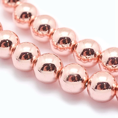 Electroplate Non-magnetic Synthetic Hematite Beads Strands G-L485-01G-RG-1